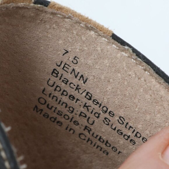 Sole Society JENN Striped Suede d'Orsay Pumps Point Toe Heels Shoes Back Tan 7.5 - Picture 7 of 10